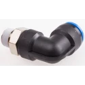 Festo Polybutylene Terephthalate Pneumatic Male Fitting, R 3/8 Inch, 16mm Push-In, QSL-3/8-16