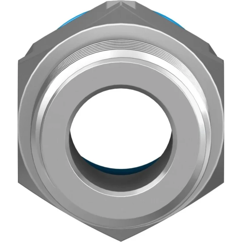 Festo Pneumatic Push-in Fitting, Male R 1/2 Inch, Brass, Nickel Finish, 16mm Tube, QS Series QS-1/2-16