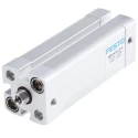Festo Pneumatic Cylinder 16mm Bore, 50mm Stroke, Double Acting, Aluminium Body, Flexible Cushioning, Through ADN-16-50-I-P-A