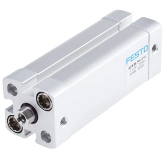 Festo Pneumatic Cylinder 16mm Bore, 50mm Stroke, Double Acting, Aluminium Body, Flexible Cushioning, Through ADN-16-50-I-P-A