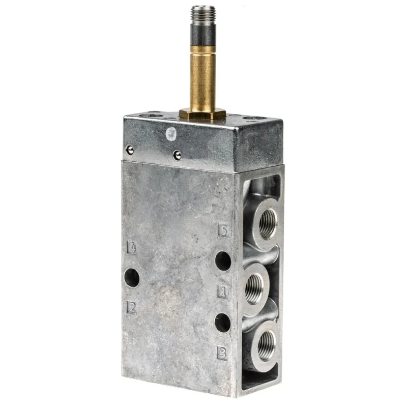 Festo Pneumatic Solenoid Valve 5/2 Way Monostable Electric G, 500 L/min, 1/8 in Threaded Ports, Aluminium Body, MFH-5-1/8