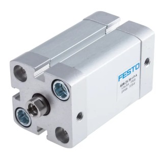 Festo ADN-25-30-I-P-A Pneumatic Cylinder, 25mm Bore, 30mm Stroke, Double Acting, Aluminium Body, ISO 21287