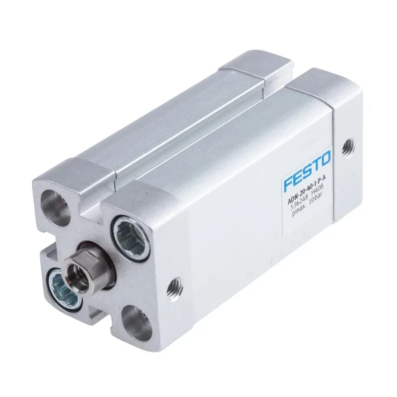 Festo Pneumatic Cylinder ADN-20-40-I-P-A 20mm Bore, 40mm Stroke, Double Acting, Aluminium, 10 Bar