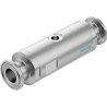 Festo VZQA Series Pneumatic Pinch Valve, High Alloy Stainless Steel, 15 mm Female NPT, 4 Bar Max, VZQA-C-M22U-15-S5S5-V4V4E-4