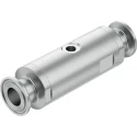 Festo VZQA Series Pneumatic Pinch Valve, High Alloy Stainless Steel, 15 mm Female NPT, 4 Bar Max, VZQA-C-M22U-15-S5S5-V4V4E-4