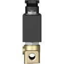 Festo Pneumatic Solenoid Valve 2/2 Way, In-Line Mount, Brass Body, 24V DC, 1/8 Inch Port, VZWD-L-M22C-M-G18-30-V-1P4-15