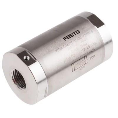 Festo Pinch Valve, Pneumatic 2/2-Way, Aluminium Alloy Body, Threaded Female Inlet & Outlet, 6 bar VZQA-C-M22C-15-GG-V2V4E-6