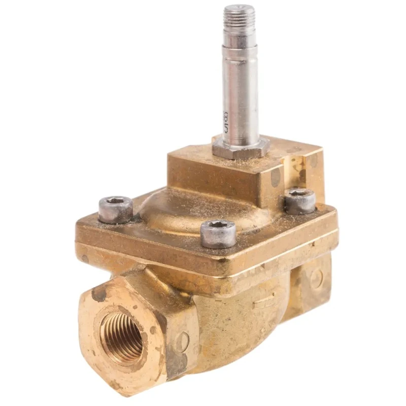 Festo Pneumatic Solenoid Valve, 2/2 NC, Solenoid/Spring Actuation, Inline Mount, Brass Body, 1/4 in Port VZWM-L-M22C-G14-F4
