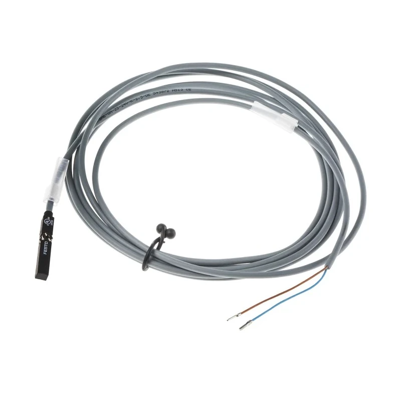 Festo Pneumatic Position Detector SME-8M-ZS-24V-K-2,5-OE, 2-Wire Cable, Reed Switch, IP68/IP65, LED Indicator, 30V