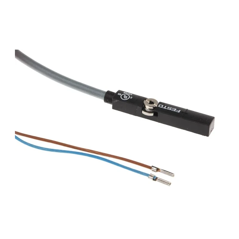 Festo Pneumatic Position Detector SME-8M-ZS-24V-K-2,5-OE, 2-Wire Cable, Reed Switch, IP68/IP65, LED Indicator, 30V