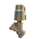 Festo Angle Seat Pneumatic Valve 10 Bar 1 Inch Threaded, Gunmetal, NC, Spring Return VZXF-L-M22C-M-B-G1-230-H3B1-50-10