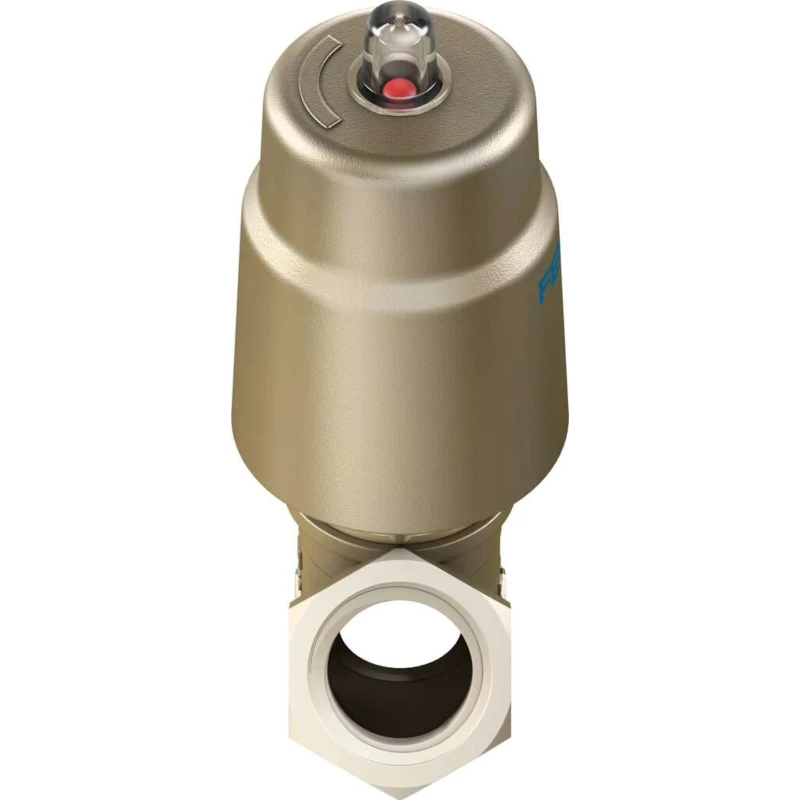 Festo Angle Seat Pneumatic Valve 10 Bar 1 Inch Threaded, Gunmetal, NC, Spring Return VZXF-L-M22C-M-B-G1-230-H3B1-50-10