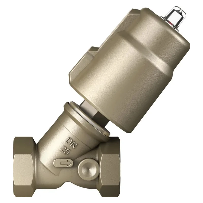 Festo Angle Seat Pneumatic Valve 10 Bar 1 Inch Threaded, Gunmetal, NC, Spring Return VZXF-L-M22C-M-B-G1-230-H3B1-50-10