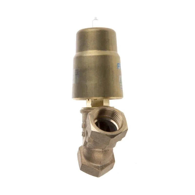 Festo Angle Seat Pneumatic Valve 10 Bar 1 Inch Threaded, Gunmetal, NC, Spring Return VZXF-L-M22C-M-B-G1-230-H3B1-50-10