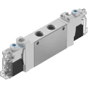 Festo 3/2 Solenoid Valve, G Thread, Single Solenoid/Spring, In-Line, Aluminium Alloy, 24V DC VUVG-LK14-T32C-AT-G18-1H2L-S
