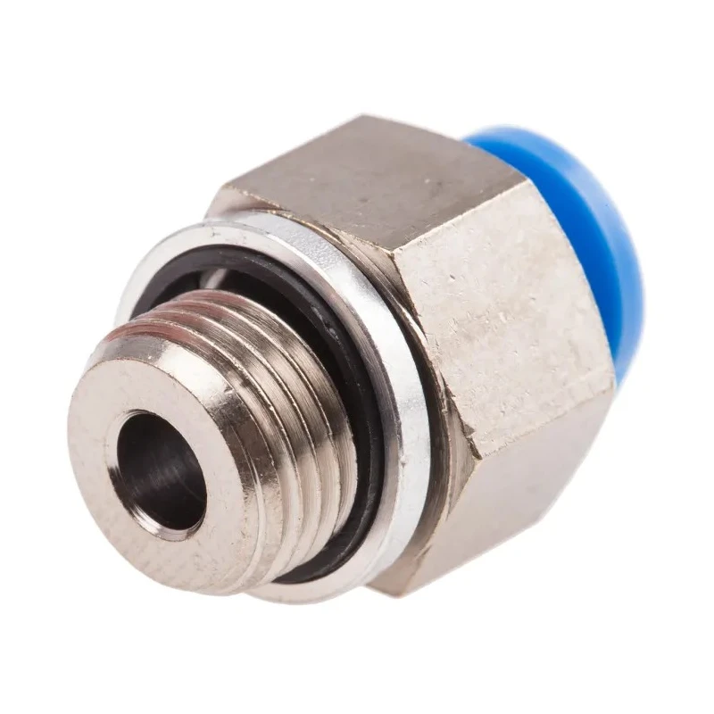 Festo QSM Series Mini Push-in Pneumatic Fitting, Male G 1/8 Inch, 6mm Brass Nickel-Plated QSM-G1/8-6