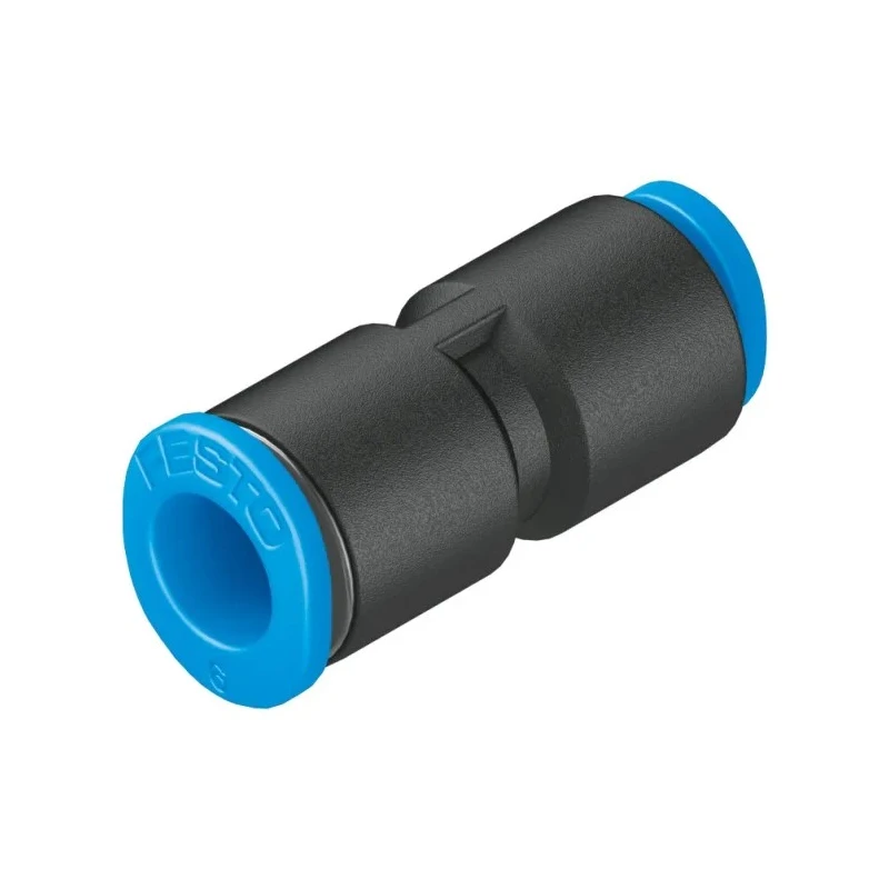 Festo QSM Series Pneumatic Reducer Nipple Push-in Fitting, Polybutylene Terephthalate, 6 mm Push-in to 4 mm Threaded QSM-6-4