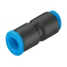 Festo QSM Series Pneumatic Reducer Nipple Push-in Fitting, Polybutylene Terephthalate, 6 mm Push-in to 4 mm Threaded QSM-6-4