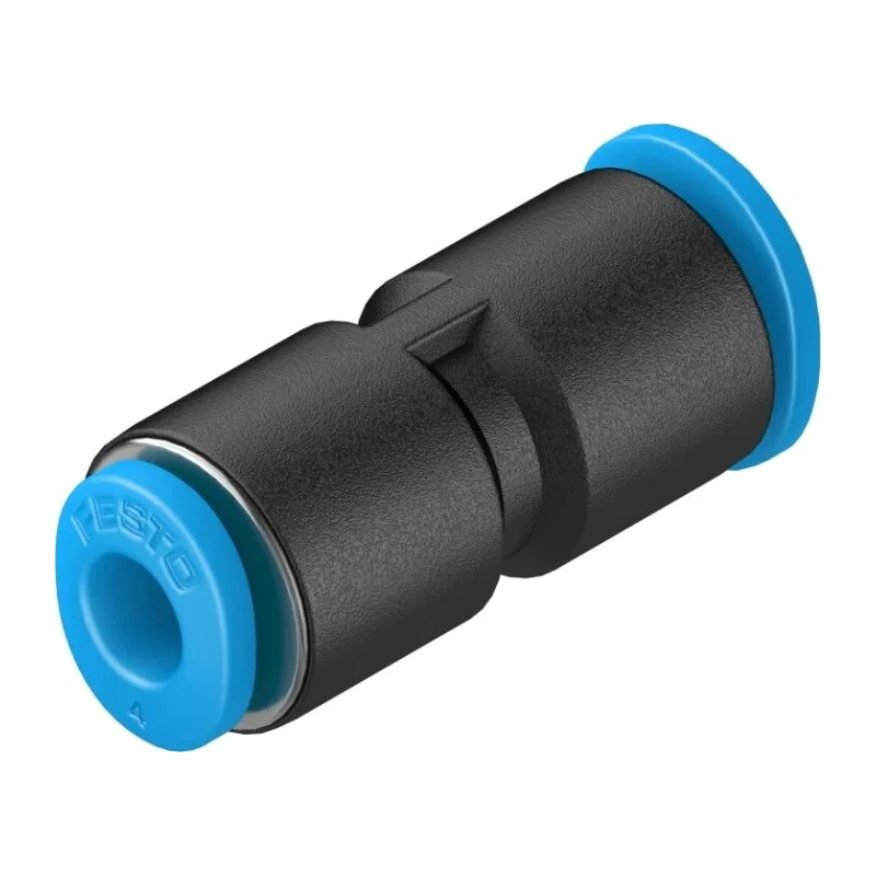 Festo QSM Series Pneumatic Reducer Nipple Push-in Fitting, Polybutylene Terephthalate, 6 mm Push-in to 4 mm Threaded QSM-6-4
