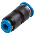 Festo QSM Series Pneumatic Reducer Nipple Push-in Fitting, Polybutylene Terephthalate, 6 mm Push-in to 4 mm Threaded QSM-6-4