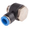 Festo Polybutylene Terephthalate Pneumatic Male Elbow Fitting, Push-In 10mm, G 3/8, 90° QSLV-G3/8-10
