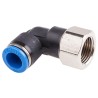 Festo Polybutylene Terephthalate Pneumatic Male Elbow Fitting, G 3/8 Thread, 10mm Push-in, 90° Angle QSLF-3/8-10-B