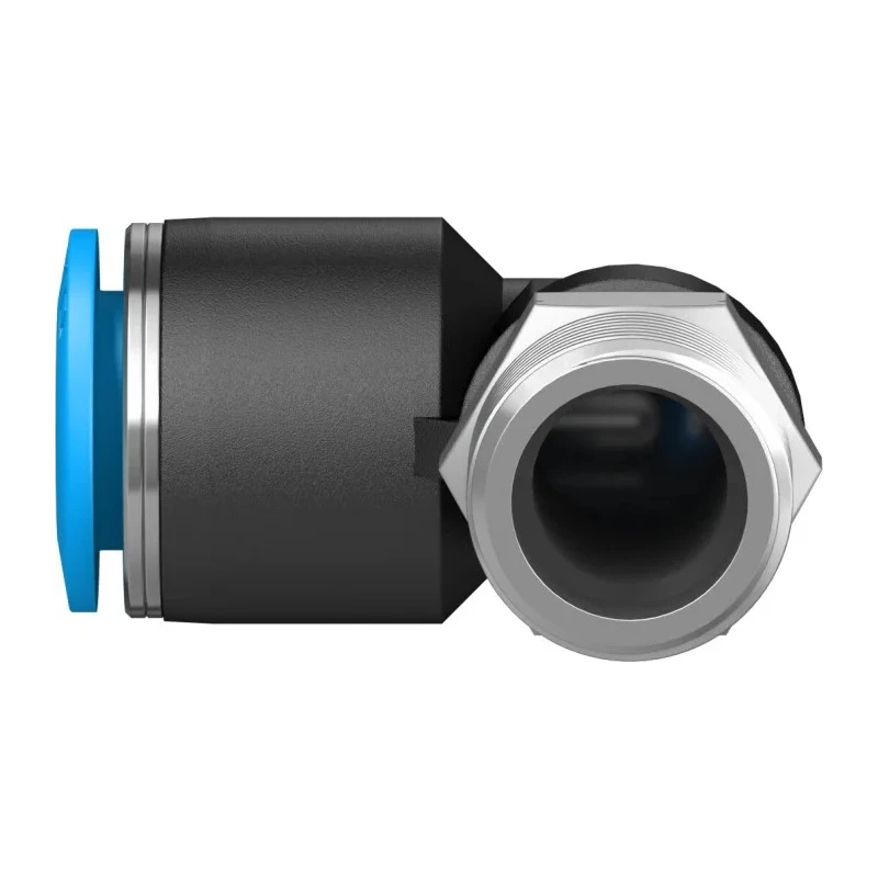Festo QSL-3/8-12 Pneumatic Elbow Male Connector, R 3/8 in Thread, 12mm Push-in Tube, Polybutylene Terephthalate, 80°C