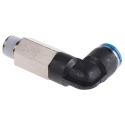 Festo Polybutylene Terephthalate Pneumatic Fitting Male Push-in R 1/4 in R 10mm 90° Elbow QSLL-1/4-10