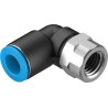 Festo QSLF Series Polybutylene Terephthalate Pneumatic Fitting Male Elbow, G 1/4 in Thread, 10mm Push-in, 90°, QSLF-1/4-10-B