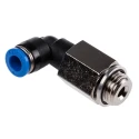 Festo Polybutylene Pneumatic Male Elbow Fitting, G 1/4 Thread, 6mm Push-In, 90°, QSLL-G1/4-6