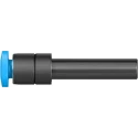 Festo Pneumatic Fitting Reducer Nipple, , Nickel Plated Brass, POM, Stainless Steel, Push-in 4 mm to 3 mm, 14 Bar QSM-4H-3