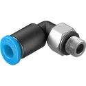 Festo Polybutylene Terephthalate Pneumatic Fitting, 90° Elbow, M5 Male Thread, 4mm Push-in QSML-M5-4