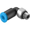 Festo Polybutylene Terephthalate Pneumatic Fitting, 90° Elbow, M5 Male Thread, 4mm Push-in QSML-M5-4