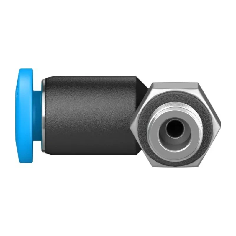Festo Polybutylene Terephthalate Pneumatic Fitting, 90° Elbow, M5 Male Thread, 4mm Push-in QSML-M5-4
