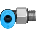 Festo Polybutylene Terephthalate Pneumatic Fitting, 90° Elbow, M5 Male Thread, 4mm Push-in QSML-M5-4