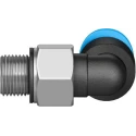 Festo Polybutylene Terephthalate Pneumatic Fitting, 90° Elbow, M5 Male Thread, 4mm Push-in QSML-M5-4