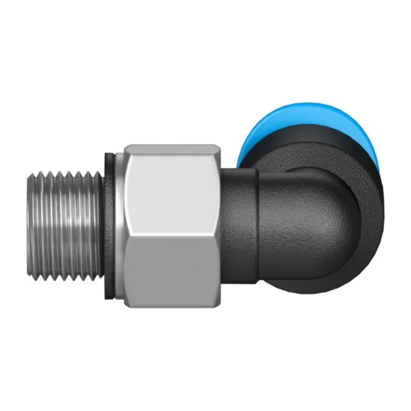 Festo Polybutylene Terephthalate Pneumatic Fitting, 90° Elbow, M5 Male Thread, 4mm Push-in QSML-M5-4