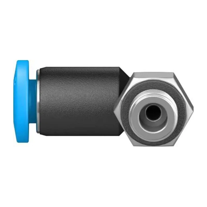 Festo Polybutylene Terephthalate Pneumatic Fitting, 90° Elbow, M5 Male Thread, 4mm Push-in QSML-M5-4