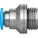 Festo Pneumatic Fitting Push-In Connector Brass, Nickel-Plated, Male G1/4 Thread, 6mm Tube QS-G1/4-6-I