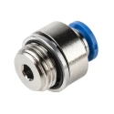 Festo Pneumatic Fitting Push-In Connector Brass, Nickel-Plated, Male G1/4 Thread, 6mm Tube QS-G1/4-6-I