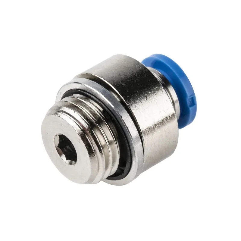 Festo Pneumatic Fitting Push-In Connector Brass, Nickel-Plated, Male G1/4 Thread, 6mm Tube QS-G1/4-6-I