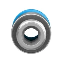 Festo QS Series Pneumatic Fitting, Push-in Tube, Male G1/8 Thread, 6mm Tube Brass Nickel Finish QS-G1/8-6-I