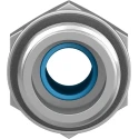 Festo QS Series Pneumatic Fitting, Male, Push-in, 8mm Tube x 3/8 in G Thread Brass Nickel Finish QS-G3/8-8