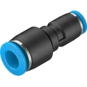 Festo QS Series Stainless Steel Pneumatic Reducer Nipple Push-in Fitting, 8 mm to 4 mm, 14 Bar, QS-8-4