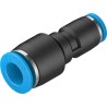 Festo QS Series Stainless Steel Pneumatic Reducer Nipple Push-in Fitting, 8 mm to 4 mm, 14 Bar, QS-8-4
