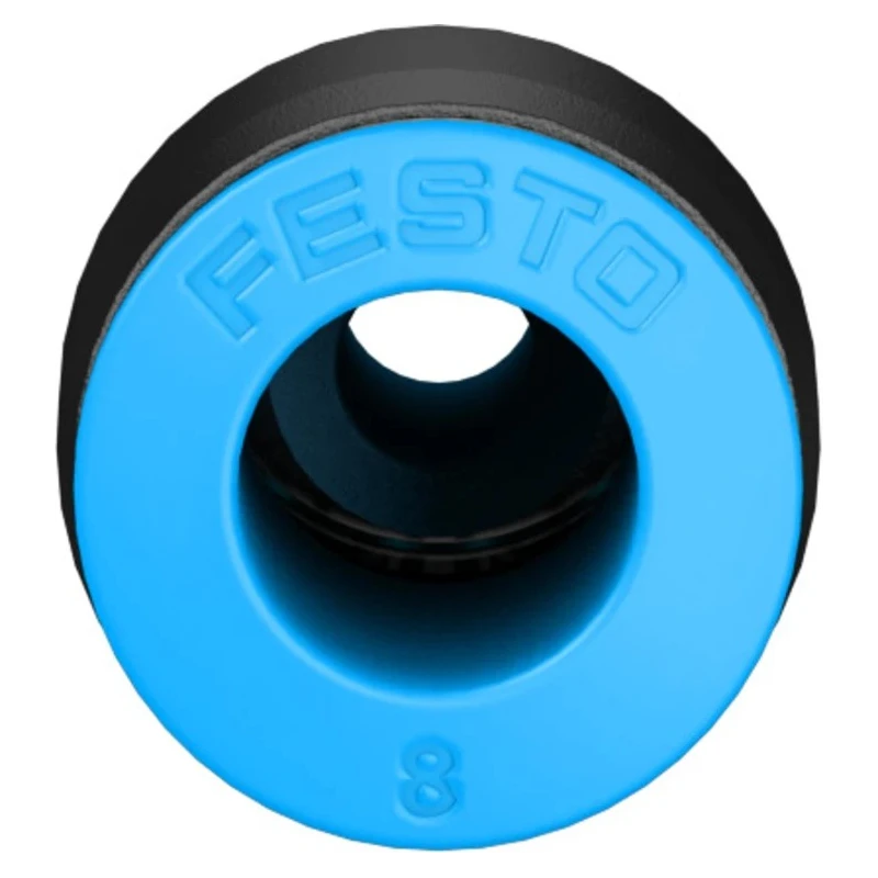 Festo QS Series Stainless Steel Pneumatic Reducer Nipple Push-in Fitting, 8 mm to 4 mm, 14 Bar, QS-8-4