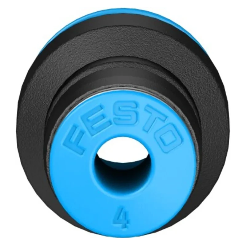 Festo QS Series Stainless Steel Pneumatic Reducer Nipple Push-in Fitting, 8 mm to 4 mm, 14 Bar, QS-8-4