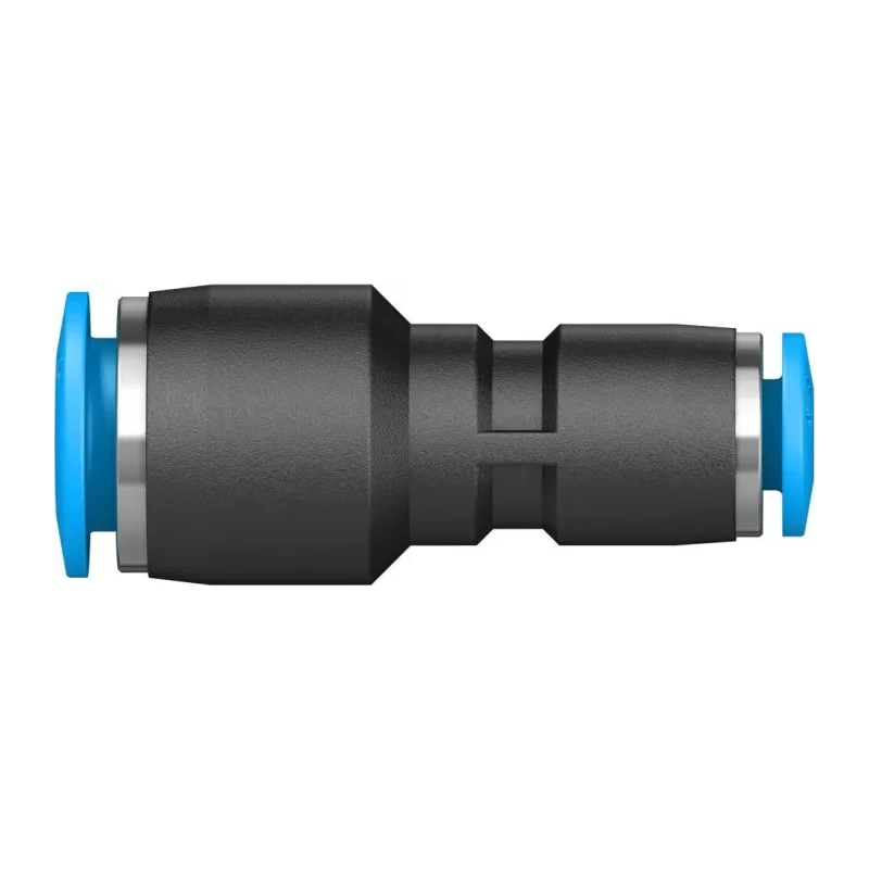 Festo QS Series Stainless Steel Pneumatic Reducer Nipple Push-in Fitting, 8 mm to 4 mm, 14 Bar, QS-8-4