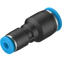 Festo QS Series Stainless Steel Pneumatic Reducer Nipple Push-in Fitting, 8 mm to 4 mm, 14 Bar, QS-8-4