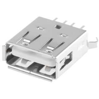 Wurth Elektronik Straight Through Hole Female USB Type A USB Connector, USB 2.0, 1 Port, 1.5A, 30V 614004135023